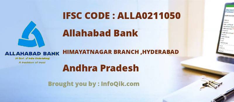 Allahabad Bank Himayatnagar Branch ,hyderabad, Andhra Pradesh - IFSC Code