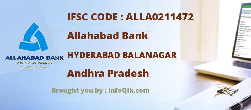 Allahabad Bank Hyderabad Balanagar, Andhra Pradesh - IFSC Code