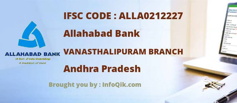 Allahabad Bank Vanasthalipuram Branch, Andhra Pradesh - IFSC Code