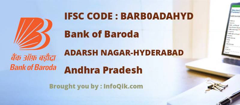 Bank of Baroda Adarsh Nagar-hyderabad, Andhra Pradesh - IFSC Code