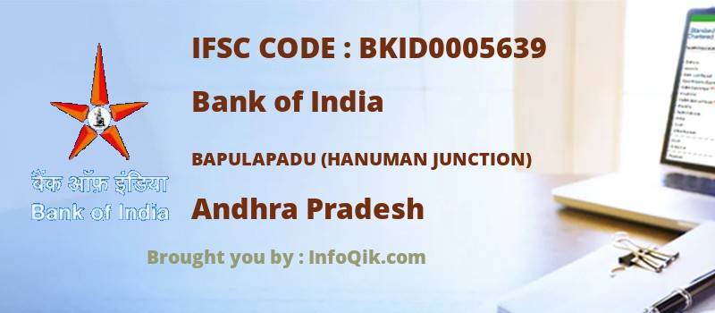 Bank of India Bapulapadu (hanuman Junction), Andhra Pradesh - IFSC Code