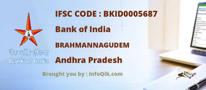 Bank of India Brahmannagudem, Andhra Pradesh - IFSC Code