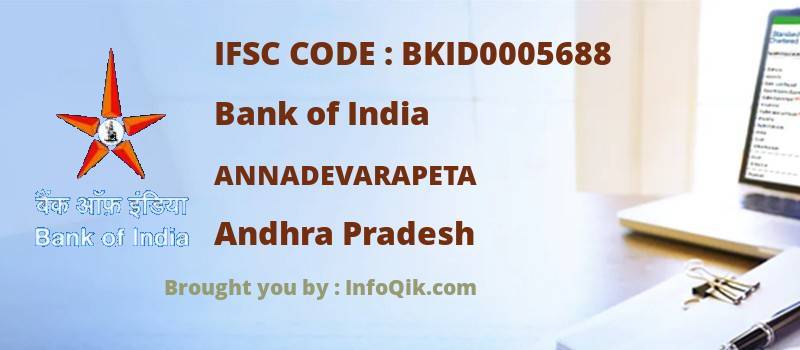 Bank of India Annadevarapeta, Andhra Pradesh - IFSC Code