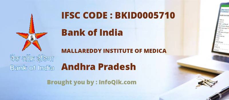 Bank of India Mallareddy Institute Of Medica, Andhra Pradesh - IFSC Code