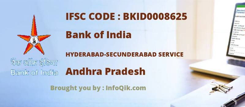 Bank of India Hyderabad-secunderabad Service, Andhra Pradesh - IFSC Code