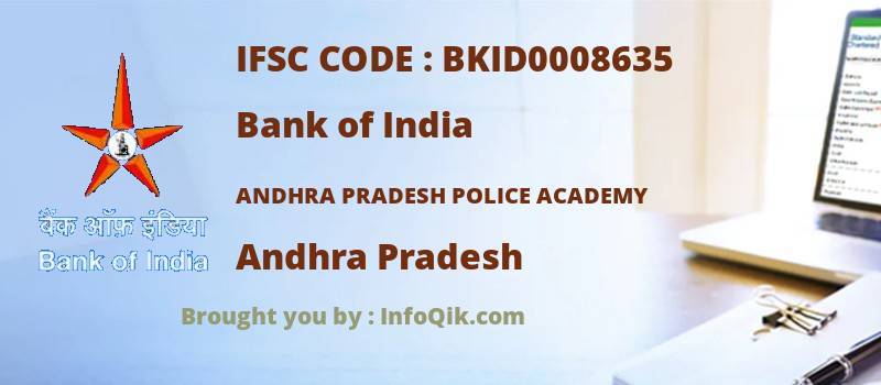 Bank of India Andhra Pradesh Police Academy, Andhra Pradesh - IFSC Code