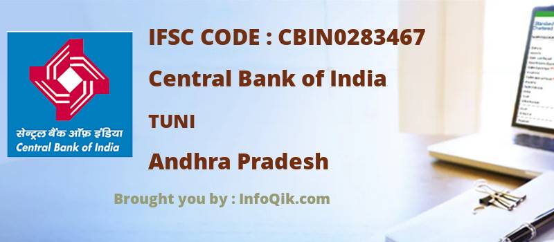 Central Bank of India Tuni, Andhra Pradesh - IFSC Code