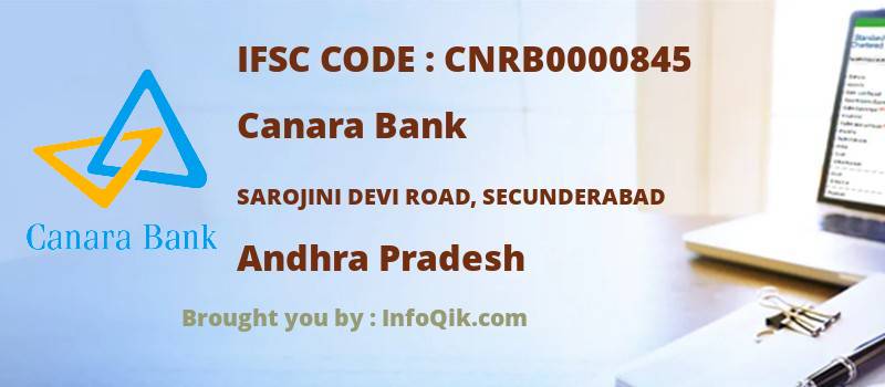 Canara Bank Sarojini Devi Road, Secunderabad, Andhra Pradesh - IFSC Code