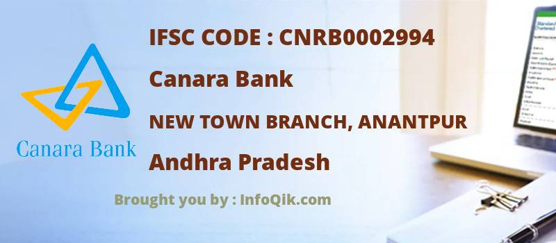 Canara Bank New Town Branch, Anantpur, Andhra Pradesh - IFSC Code