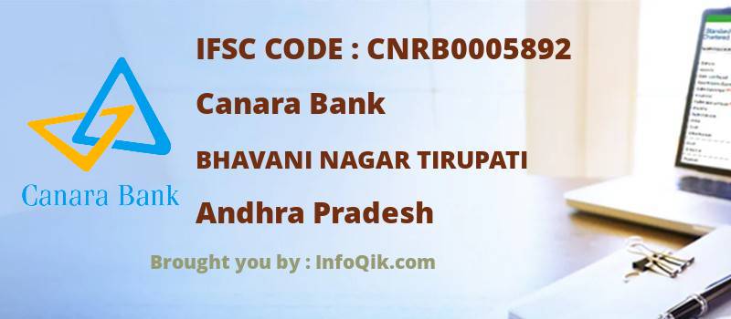 Canara Bank Bhavani Nagar Tirupati, Andhra Pradesh - IFSC Code