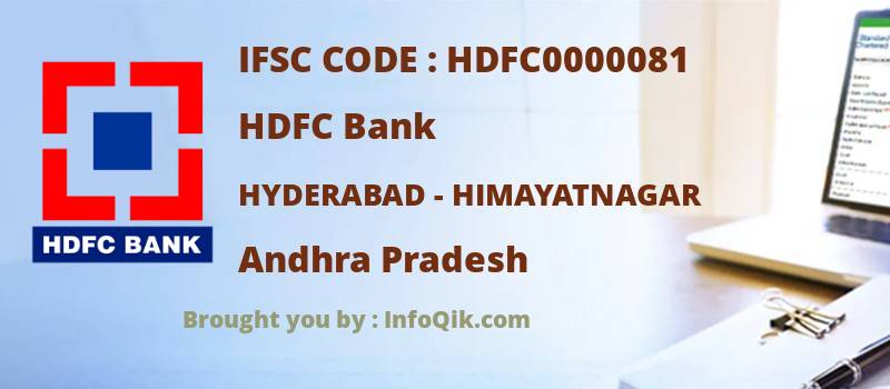 HDFC Bank Hyderabad - Himayatnagar, Andhra Pradesh - IFSC Code