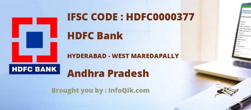 HDFC Bank Hyderabad - West Maredapally, Andhra Pradesh - IFSC Code