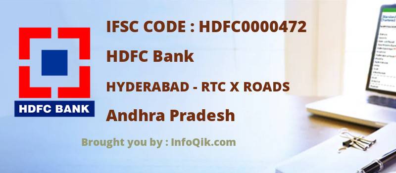 HDFC Bank Hyderabad - Rtc X Roads, Andhra Pradesh - IFSC Code