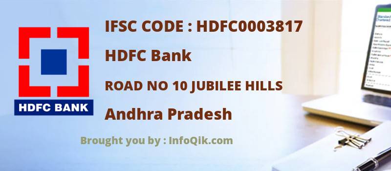 HDFC Bank Road No 10 Jubilee Hills, Andhra Pradesh - IFSC Code