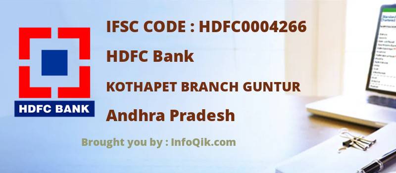 HDFC Bank Kothapet Branch Guntur, Andhra Pradesh - IFSC Code