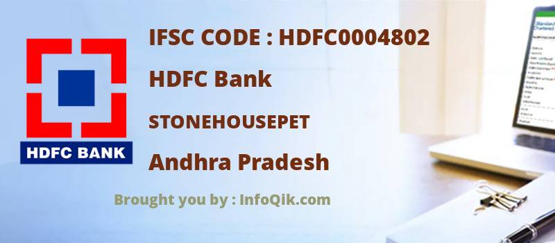 HDFC Bank Stonehousepet, Andhra Pradesh - IFSC Code