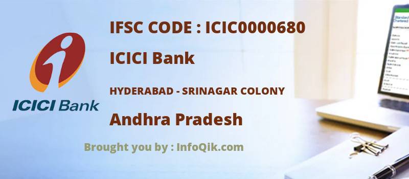 ICICI Bank Hyderabad - Srinagar Colony, Andhra Pradesh - IFSC Code