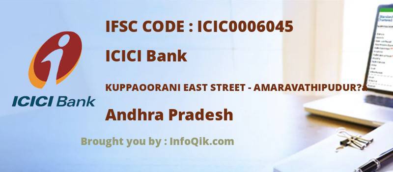 ICICI Bank Kuppaoorani East Street - Amaravathipudur?á, Andhra Pradesh - IFSC Code