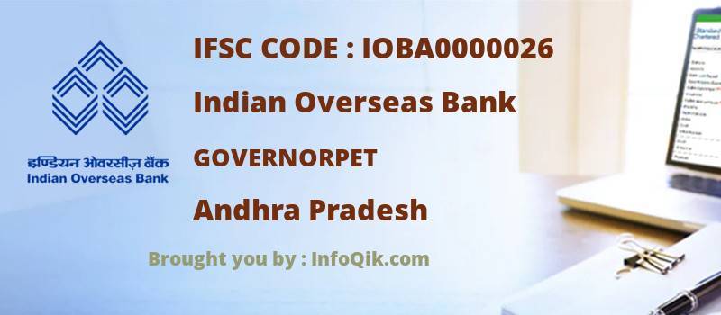 Indian Overseas Bank Governorpet, Andhra Pradesh - IFSC Code