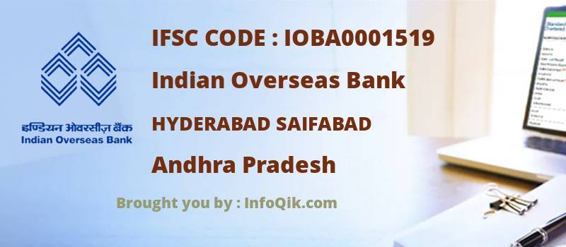 Indian Overseas Bank Hyderabad Saifabad, Andhra Pradesh - IFSC Code