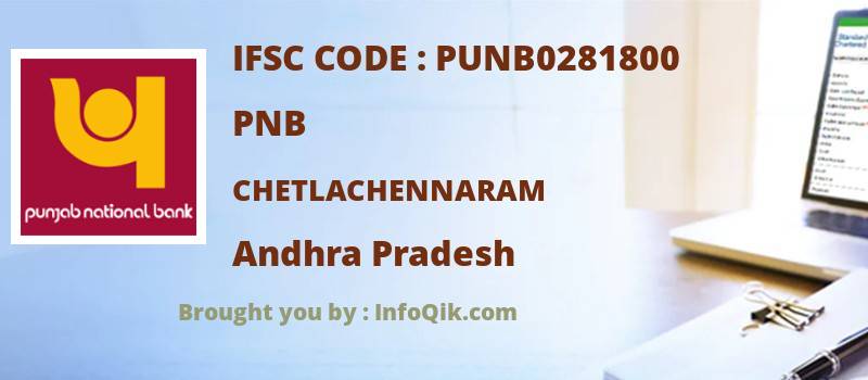 PNB Chetlachennaram, Andhra Pradesh - IFSC Code