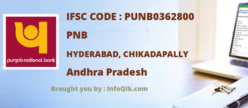 PNB Hyderabad, Chikadapally, Andhra Pradesh - IFSC Code