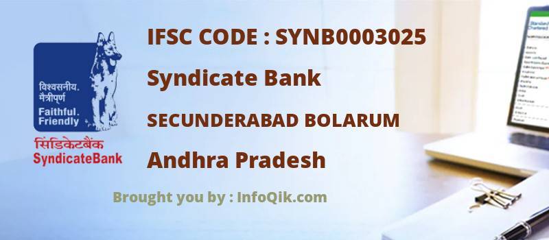 Syndicate Bank Secunderabad Bolarum, Andhra Pradesh - IFSC Code