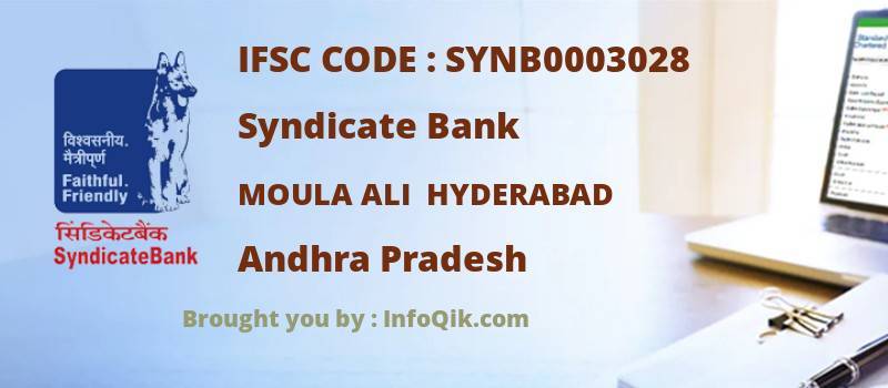 Syndicate Bank Moula Ali  Hyderabad, Andhra Pradesh - IFSC Code