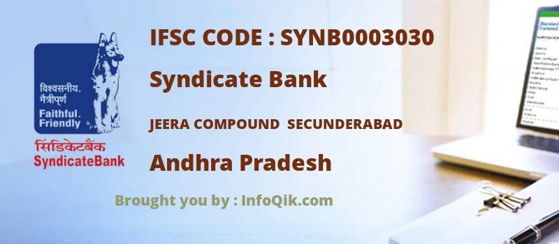 Syndicate Bank Jeera Compound  Secunderabad, Andhra Pradesh - IFSC Code