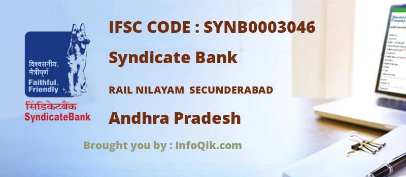 Syndicate Bank Rail Nilayam  Secunderabad, Andhra Pradesh - IFSC Code