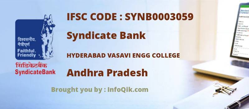 Syndicate Bank Hyderabad Vasavi Engg College, Andhra Pradesh - IFSC Code