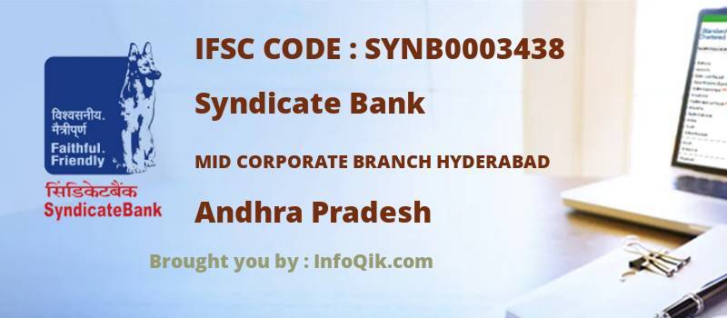 Syndicate Bank Mid Corporate Branch Hyderabad, Andhra Pradesh - IFSC Code