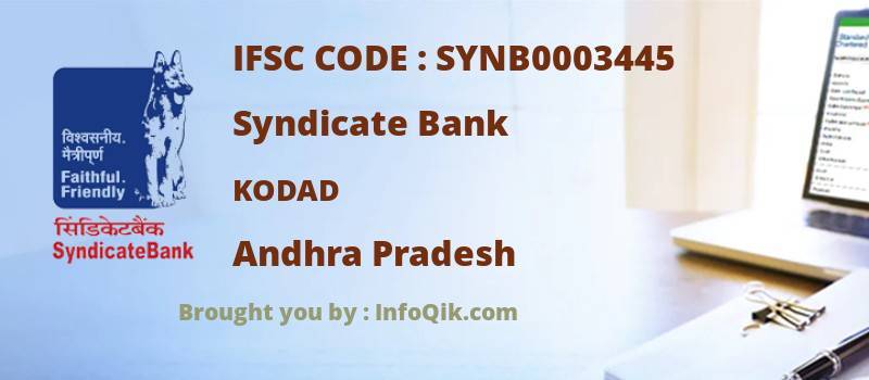 Syndicate Bank Kodad, Andhra Pradesh - IFSC Code