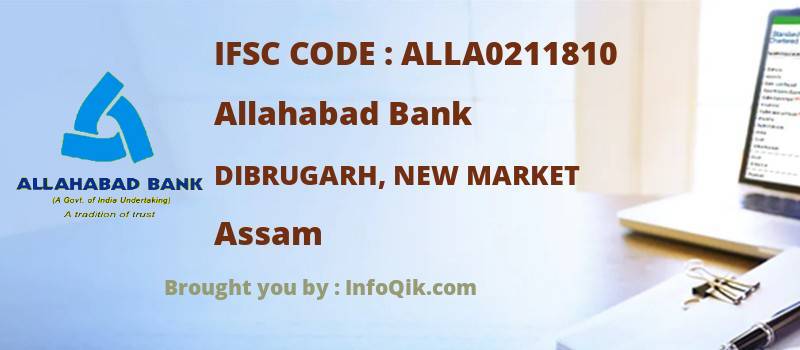 Allahabad Bank Dibrugarh, New Market, Assam - IFSC Code