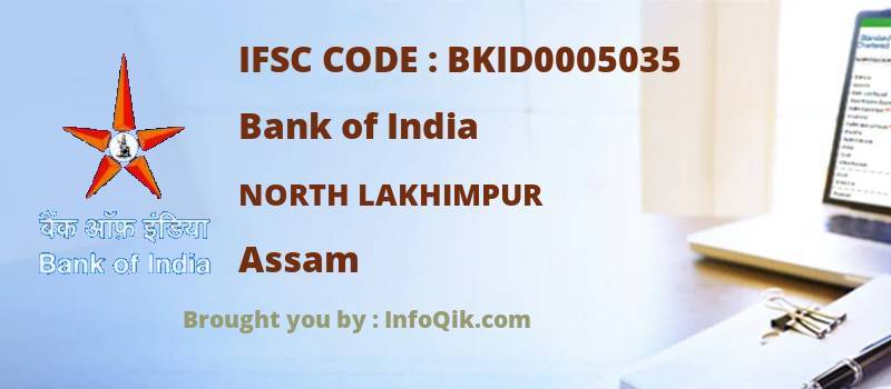 Bank of India North Lakhimpur, Assam - IFSC Code