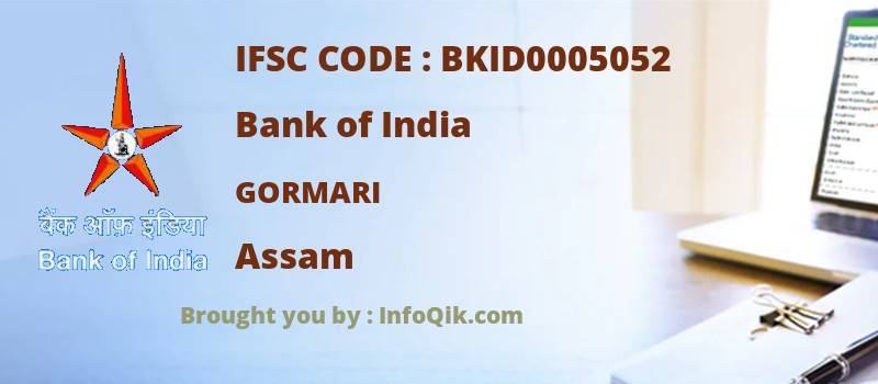 Bank of India Gormari, Assam - IFSC Code