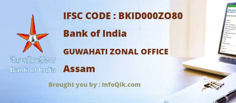 Bank of India Guwahati Zonal Office, Assam - IFSC Code