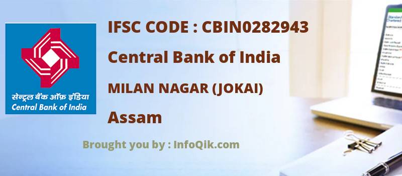 Central Bank of India Milan Nagar (jokai), Assam - IFSC Code