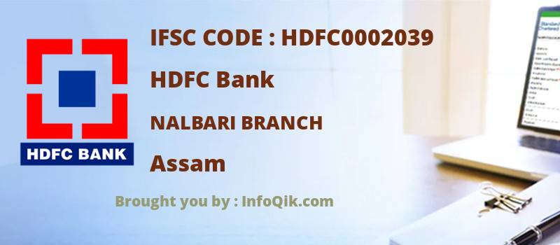 HDFC Bank Nalbari Branch, Assam - IFSC Code