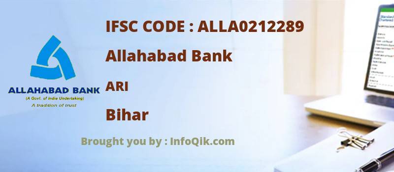 Allahabad Bank Ari, Bihar - IFSC Code