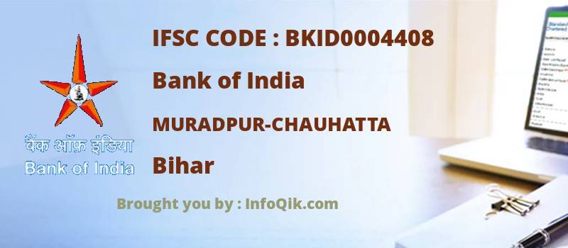 Bank of India Muradpur-chauhatta, Bihar - IFSC Code