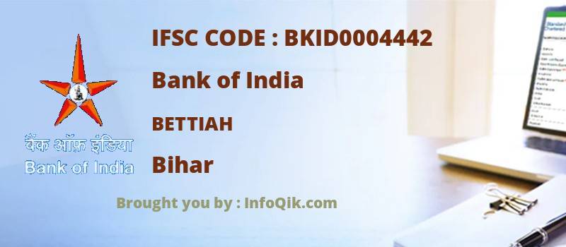 Bank of India Bettiah, Bihar - IFSC Code