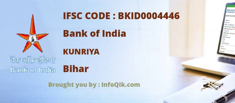 Bank of India Kunriya, Bihar - IFSC Code