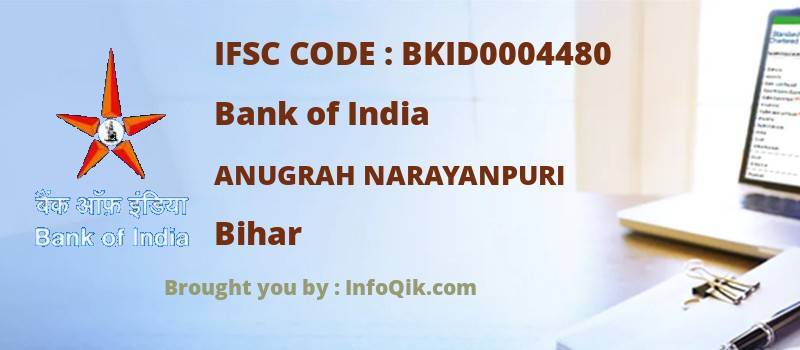 Bank of India Anugrah Narayanpuri, Bihar - IFSC Code