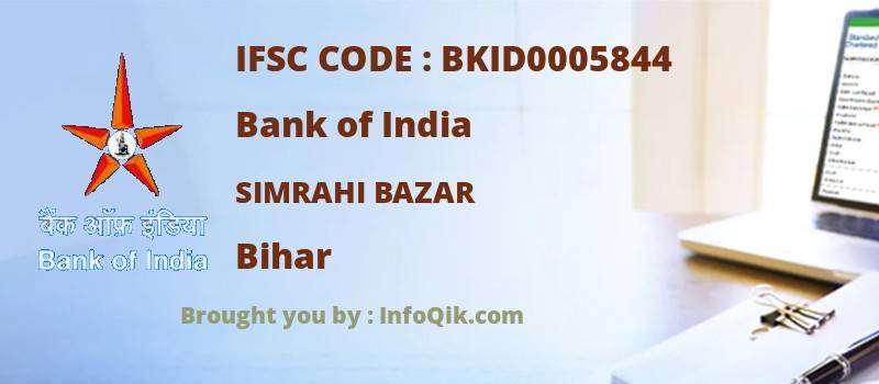 Bank of India Simrahi Bazar, Bihar - IFSC Code