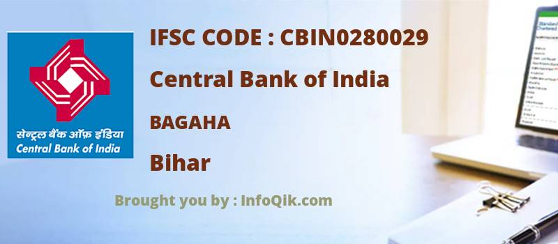 Central Bank of India Bagaha, Bihar - IFSC Code