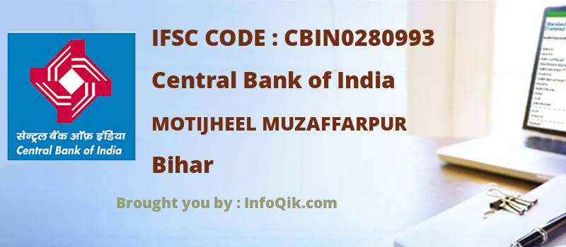 Central Bank of India Motijheel Muzaffarpur, Bihar - IFSC Code