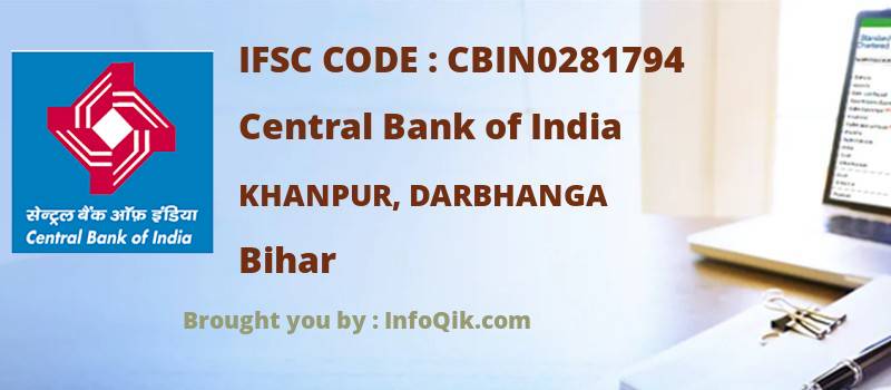 Central Bank of India Khanpur, Darbhanga, Bihar - IFSC Code