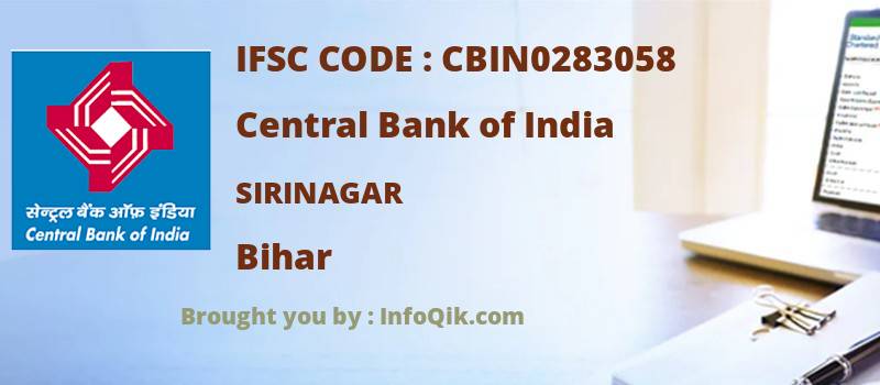 Central Bank of India Sirinagar, Bihar - IFSC Code