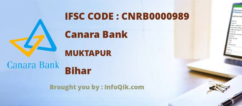 Canara Bank Muktapur, Bihar - IFSC Code